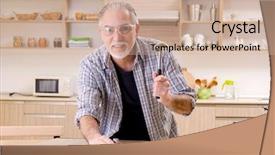  Presentation with contractor - Amazing presentation theme having humman - aged contractor repairman working backdrop and a soft green colored foreground