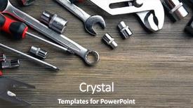  Presentation with wood carving tools - Colorful presentation enhanced with humman - different kinds of tools backdrop and a  colored foreground