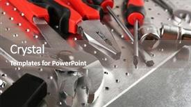  Presentation with set of different dental tools - PPT theme consisting of humman - different kinds of tools background and a gray colored foreground