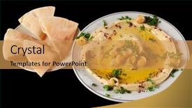 Presentation with clipping - Beautiful presentation theme featuring humman - hummus clipping path included backdrop and a yellow colored foreground