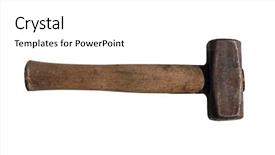  Presentation with old - PPT theme having humman - rusty old hummer against white background and a  colored foreground