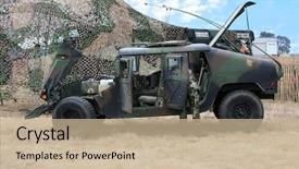  Presentation with loading - Cool new presentation theme with humman - soldier loading supplies into his backdrop and a coral colored foreground