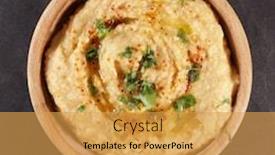  Presentation with chickpea - Colorful slide deck enhanced with hummus-chickpea-dip-with-oil backdrop and a yellow colored foreground