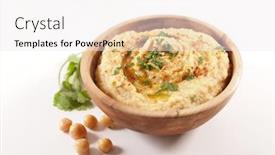  Presentation with chickpea - Beautiful theme featuring hummus-chickpea-with-spicy backdrop and a white colored foreground