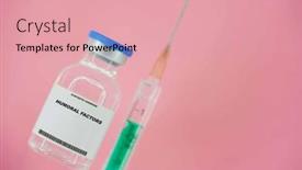  Presentation with factors - Slide deck consisting of humoral-factors-test-tube background and a coral colored foreground