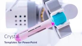  Presentation with factors - Presentation enhanced with humoral-factors-test-tube background and a sky blue colored foreground