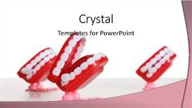  Presentation with wind - Audience pleasing PPT layouts consisting of chomp - three humorous teeth wind up backdrop and a white colored foreground