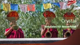  Presentation with ladakh - Beautiful PPT theme featuring hunder-india-september-6-2011 backdrop and a tawny brown colored foreground