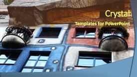  Presentation with vienna - Slides featuring hundertwasser house vienna austria background and a  colored foreground