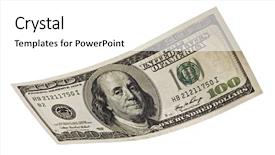  Presentation with clipping - Amazing theme having hundred dollar banknote isolated backdrop and a white colored foreground