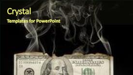  Presentation with loss - PPT layouts consisting of up in smoke symbolizing waste background and a wine colored foreground