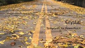  Presentation with banana stem tree and leaf - Slide set with hunduras - countryside road with leaves background and a  colored foreground