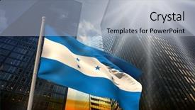  Presentation with national flag of chicago - Presentation theme with hunduras - honduras national flag against low background and a  colored foreground