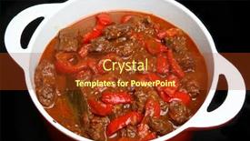  Presentation with beef - Theme consisting of hungarian-goulash-beef-stew background and a tawny brown colored foreground
