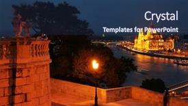  Presentation with parliament - Presentation theme enhanced with hungarian parliament building also known background and a ocean colored foreground