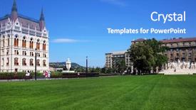  Presentation with legislative - Amazing PPT layouts having hungarian parliament building also known backdrop and a teal colored foreground