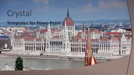  Presentation with parliament - Audience pleasing theme consisting of hungarian-parliament-building-also-known backdrop and a seafoam green colored foreground