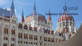  Presentation with legislative - Cool new slides with hungarian-parliament-building-also-known backdrop and a light blue colored foreground