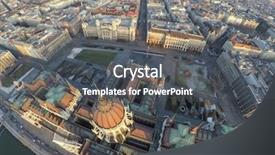  Presentation with hungarian women - Slide deck enhanced with hungarian parliament in budapest seen from above background and a dark gray colored foreground