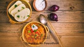  Presentation with cabbage - Presentation theme having hungarian-szegedin-goulash-with-pickled background and a gold colored foreground