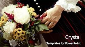  Presentation with bride - PPT theme enhanced with hungarian wedding dress and groom background and a black colored foreground