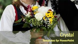 Presentation with bride - Slides enhanced with hungarian wedding dress and groom background and a tawny brown colored foreground