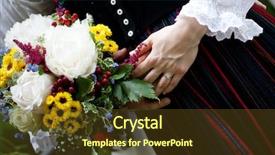  Presentation with marriage - PPT layouts consisting of hungarian wedding dress and groom background and a tawny brown colored foreground