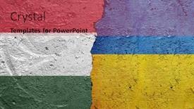  Presentation with concrete cracked - PPT layouts featuring hungary-and-ukraine-cracked-concrete background and a red colored foreground