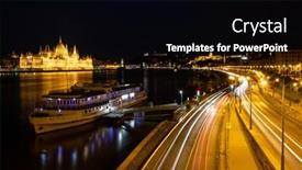  Presentation with hungary - Presentation theme consisting of hungary-budapest-twilight-at-danube background and a black colored foreground