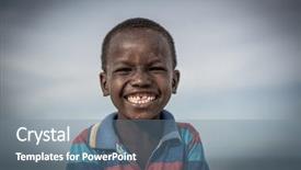  Presentation with black bear - Slide set featuring hunger - black boy on beach background and a seafoam green colored foreground