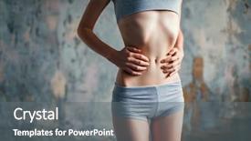  Presentation with anorexia - Beautiful PPT layouts featuring hunger - female with slim waist weight backdrop and a gray colored foreground