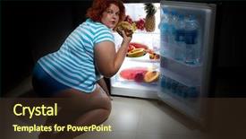  Presentation with refrigerator - Audience pleasing slide deck consisting of hunger - photo at night of overweight backdrop and a tawny brown colored foreground