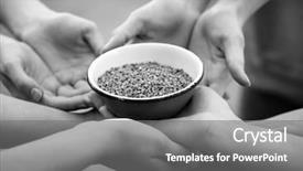  Presentation with bowl - Presentation design with hunger - poor people holding bowl background and a gray colored foreground