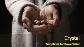  Presentation with emoney money traffic concept closeup - Audience pleasing presentation theme consisting of helping needy - poor woman begging for money backdrop and a wine colored foreground