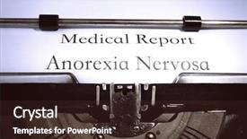  Presentation with anorexia - Presentation design having hunger strike - old typewriter and inserted white background and a tawny brown colored foreground