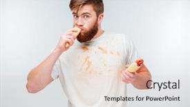  Presentation with dirt dirt texture dirty - PPT theme featuring hungry bearded man in dirty background and a lemonade colored foreground