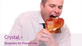  Presentation with very hungry caterpillar - Colorful PPT layouts enhanced with hungry businessman eating ham backdrop and a lemonade colored foreground