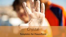  Presentation with charity - Audience pleasing presentation consisting of hungry children being fed by charity backdrop and a gold colored foreground