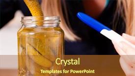  Presentation with medicine pregnant woman - Colorful presentation design enhanced with hungry for sour pickles due backdrop and a  colored foreground