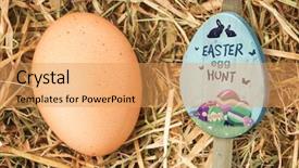  Presentation with nestle - Cool new slide deck with hunt sign against egg nestle backdrop and a yellow colored foreground