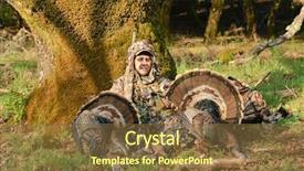  Presentation with duck hunting - Beautiful theme featuring ducks backdrop and a tawny brown colored foreground