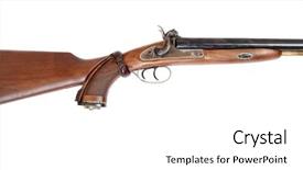  Presentation with 19th century - Slide set consisting of hunting gun 58 cal british background and a white colored foreground