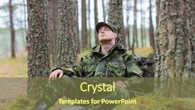  Presentation with hunting - Cool new presentation theme with hunting war army and people backdrop and a tawny brown colored foreground