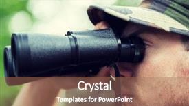  Presentation with hunting - Slide set featuring hunting war army and people background and a coral colored foreground