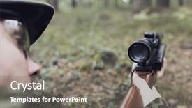  Presentation with hunting - PPT layouts with hunting war army and people background and a  colored foreground