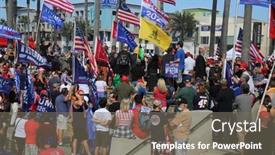  Presentation with huntington - Presentation theme consisting of huntington-beach-ca-usa-october background and a gray colored foreground