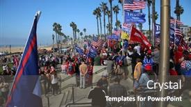  Presentation with huntington - Beautiful PPT layouts featuring huntington-beach-ca-usa-october backdrop and a dark gray colored foreground