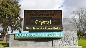  Presentation with marquee - Slide deck with huntington-beach-california-01-jan background and a tawny brown colored foreground