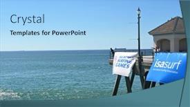  Presentation with association - Presentation enhanced with huntington-beach-california-19-sept background and a light blue colored foreground