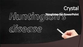  Presentation with disease - Slides having huntingtons disease written background and a dark gray colored foreground